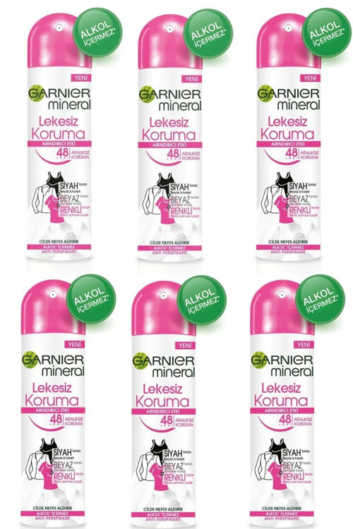 6 Lı Set Anti - Perspirant Sprey Deodorant - Lekesiz Koruma 150 Ml 3600541928855