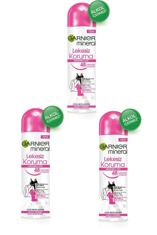 3 Lü Set Anti - Perspirant Sprey Deodorant - Lekesiz Koruma 150 Ml 3600541928855
