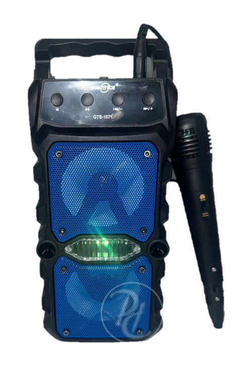 Karaoke Bluetooth Hoparlör Taşınabilir Kablosuz Usb SubWoofer RGB Işık Fm Sd Mikrofonlu Ses Bombası