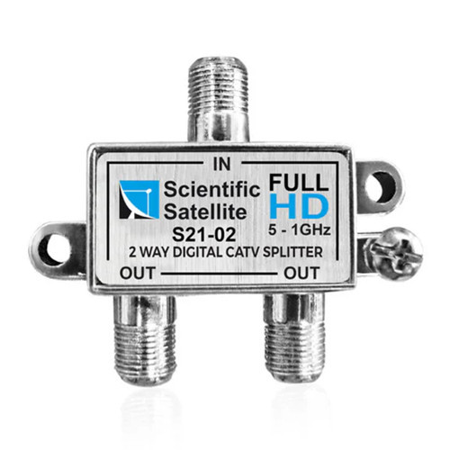 S21-02 1-2 Yollu Kablo TV Sinyal Ayırıcı Splitter 5-1000 MHz Frekans Bölücü Çoklayıcı