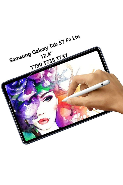 Samsung Galaxy S7 Fe Lte T737 - T736 - T733 - T730 Uyumlu Kağıt Hisli Ekran Koruyucu