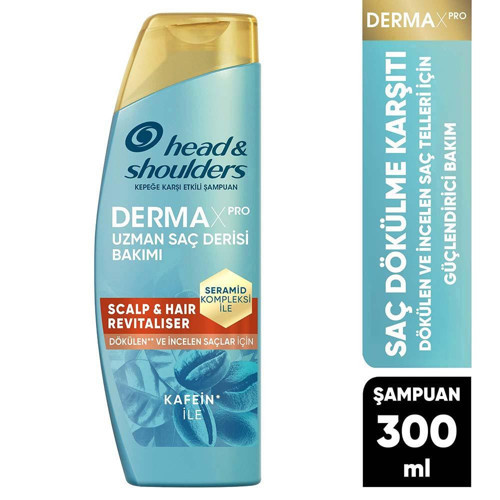 Head&Shoulders DermaXPRO Scalp & Hair Revitalizer Dökülme ve Kepek Karşıtı Şampuan Kafein ve Seramid ile 300ml