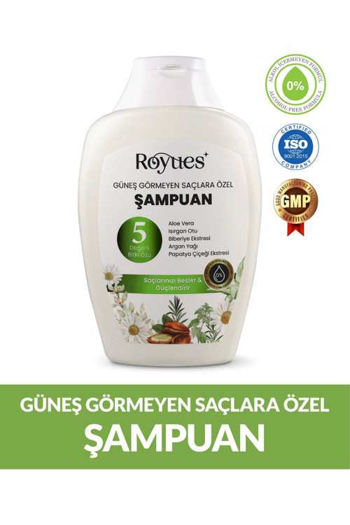 Argan Yağlı Besleyici Sülfatsız Şampuan - Güneş Görmeyen Saçlar İçin Şampuan - 5 Bitki Özlü - 300 Ml