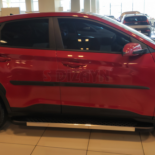 S-Dizayn Hyundai Kona ABS Plastik Yan Kapı Koruma Çıtası 2018-2023 A+ Kalite