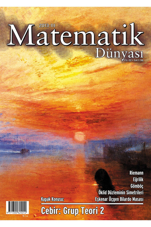 Nesin Yayınevi Matematik Dünyası Dergisi Sayı:96 Yıl:2013 - Iıı