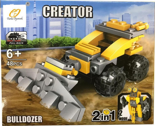 Farbu Lego İnşaat Serisi 2 in 1 Creator Bulldozer SP4651 123-78