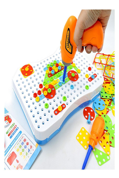 Creative Mosaic Eğitici 3d Matkaplı Yaratıcı Tamir Seti Geometrik Puzzle Parçalı Çantalı