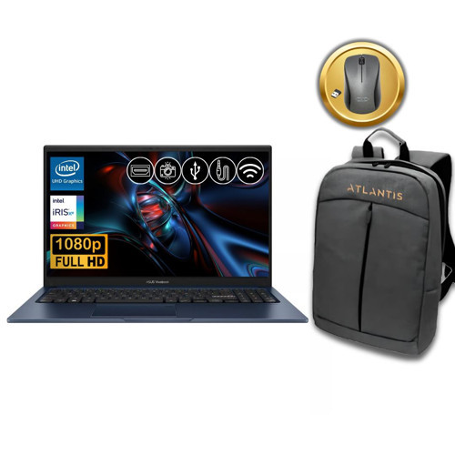 Vivobook 15 i5-1334U 16GB 512GB M.2 SSD X1504VA-NJ2405 ATL67 15.6" Fdos Notebook +Çanta&Mouse