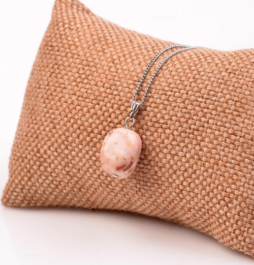 Pembe Opal Taşı Kolye - Şekilsiz Taşlar