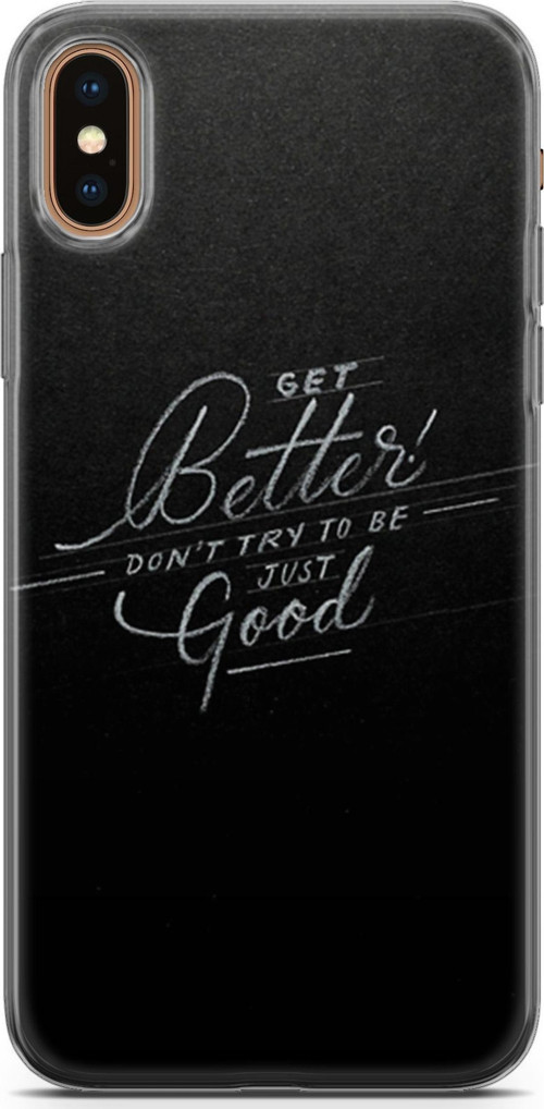 Apple İphone Xs Max Kılıf Orijinal Seri Typo 10 Get Better Don'T Cry Full Hd Kılıf