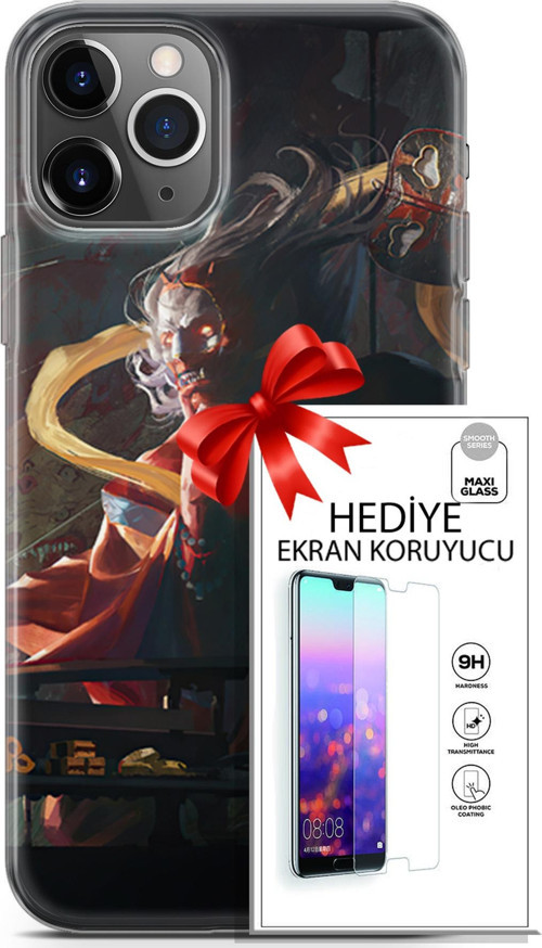 Apple İphone 11 Pro Kılıf Orijinal Seri Neo 07 Batman Vs Deathstroke Desenli Kılıf + Ön Ekran Koruyucu