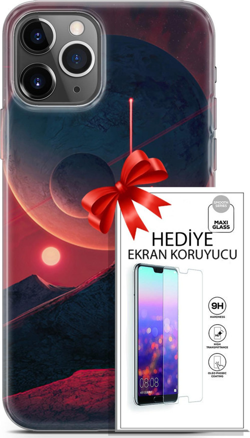 Apple İphone 11 Pro Kılıf Orijinal Seri Neo 19 Iron Man Tam Koruma Kılıf + Ekran Koruyucu
