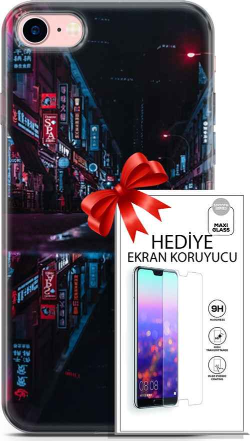 Apple İphone 7 - 8 Kılıf Orijinal Seri Cyberpunk 24 Spa Darbe Emici Kılıf + Ekran Koruyucu
