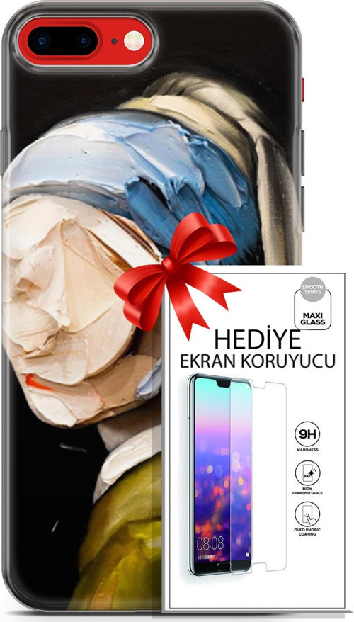 Apple İphone 7 Plus - 8 Plus Kılıf Orijinal Seri Soul 03 Yüzü Olmayan Kadın Arka Kapak + Ekran Koruyucu