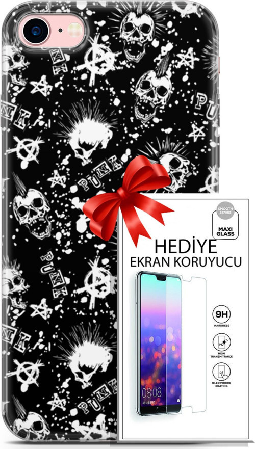 Apple İphone 7 - 8 Kılıf Orijinal Seri Punky 23 Çarşı Punk Telefon Kabı Ve Ekran Koruyucu