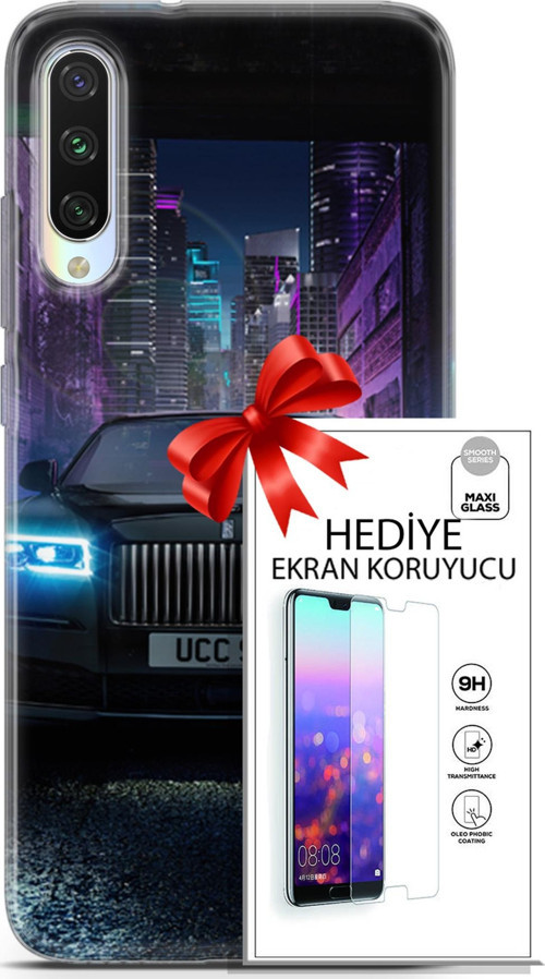 Xiaomi Mi A3 Kılıf Orijinal Seri Fantasy 12 Rolls Royce Tasarım Kılıf + Ekran Koruyucu
