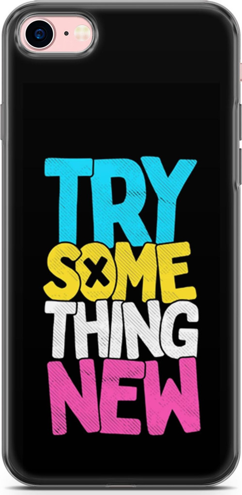 Apple İphone 7 - 8 Kılıf Orijinal Seri Typo 01 Try Some Thing New Telefon Kılıfı