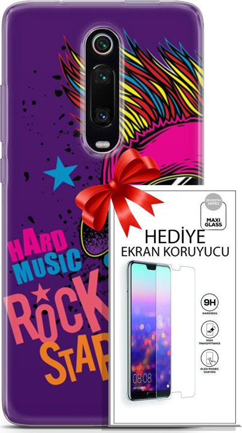 Xiaomi Mi 9T Pro Kılıf Orijinal Seri Punky 16 Rockstar Hediyelik Kılıf Ve Ekran Koruyucu