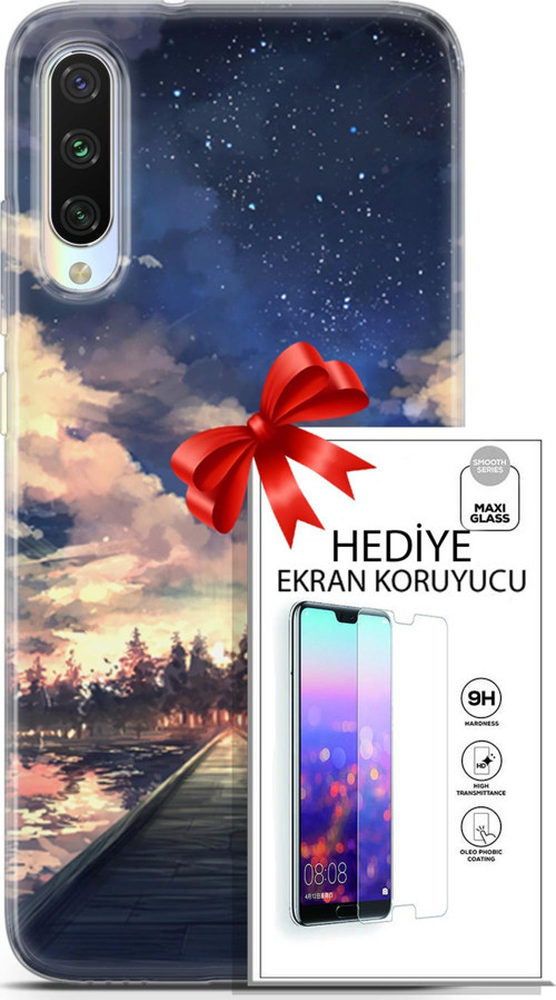 Xiaomi Mi A3 Kılıf Orijinal Seri Fantasy 22 Sonsuz Yol Kap + Ekran Koruyucu