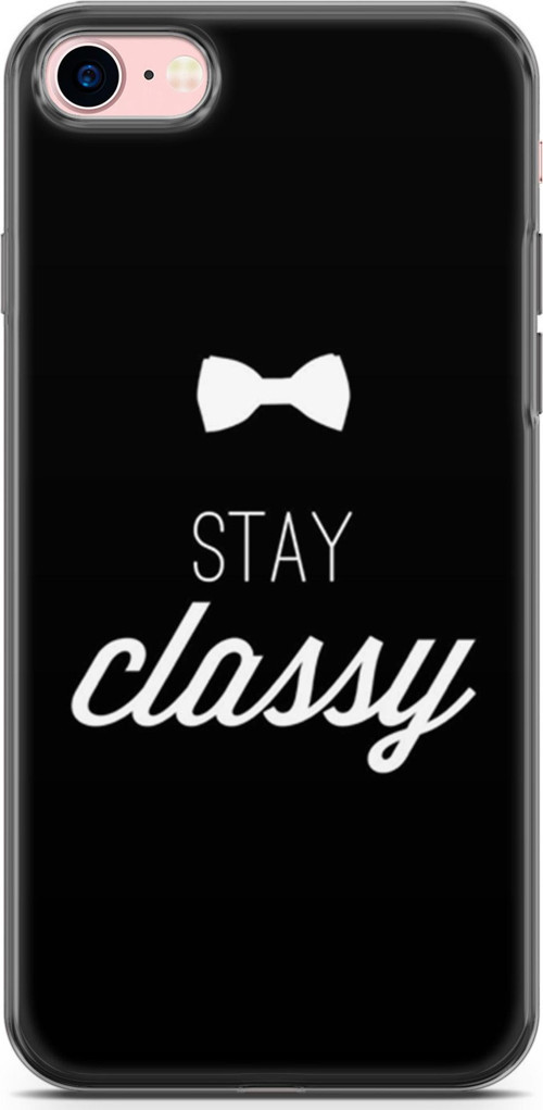 Apple İphone 7 - 8 Kılıf Orijinal Seri Typo 18 Stay Classy Parlak Kılıf