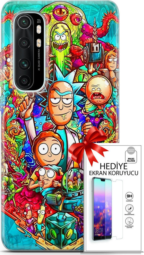 Xiaomi Mi Note 10 Lite Kılıf Orijinal Seri Bounce 03 Hattie May Arka Kapak + Ekran Koruyucu
