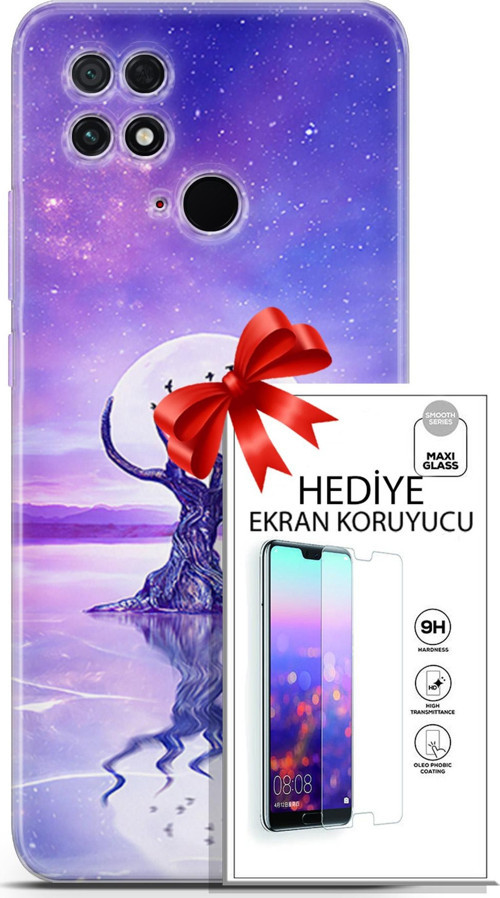 Xiaomi Poco C40 Kılıf Orijinal Seri Neo 30 Carnage Kenarları Şeffaf Kapak Ve Ekran Koruyucu