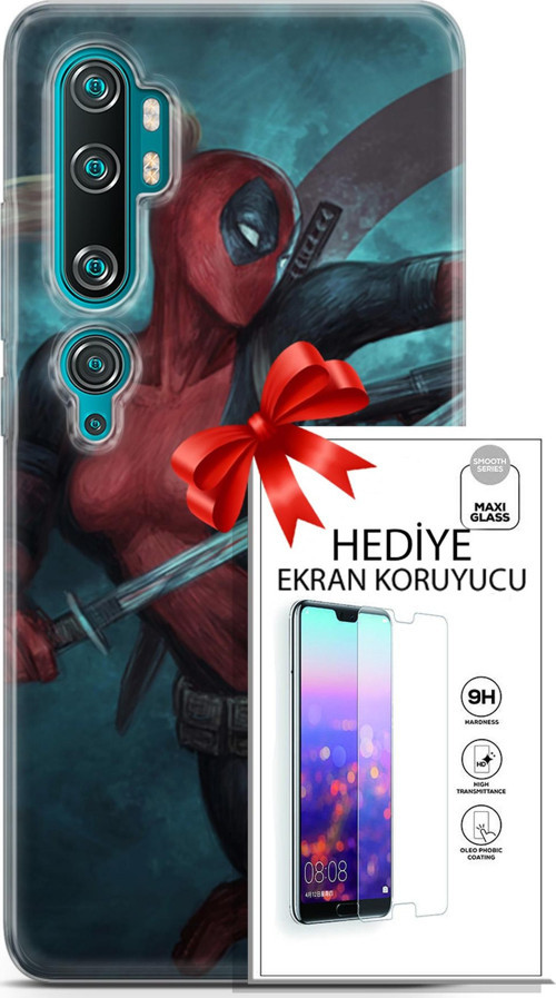 Xiaomi Mi Note 10 Kılıf Orijinal Seri Dc 28 Örümcek Kız İz Bırakmayan Kılıf + Ön Ekran Koruyucu