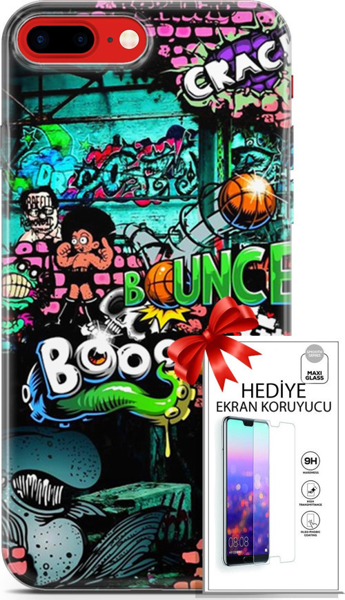 Apple İphone 7 Plus - 8 Plus Kılıf Orijinal Seri Bounce 02 Lois Francis Kapak Ve Ekran Koruyucu