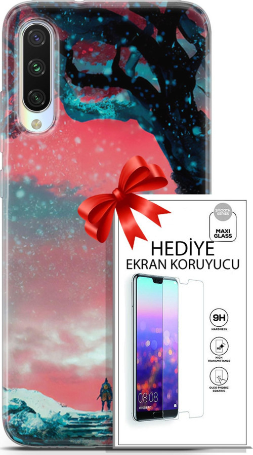 Xiaomi Mi A3 Kılıf Orijinal Seri Neo 01 Bıçaklı Joker Telefon Kılıfı + Ekran Koruyucu