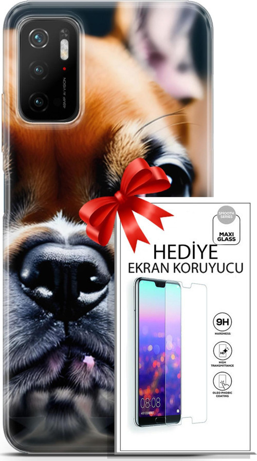 Xiaomi Poco M3 Pro 5G Kılıf Orijinal Seri Dogs 10 İngiliz Mastiff Full Hd Kılıf + Ekran Koruyucu