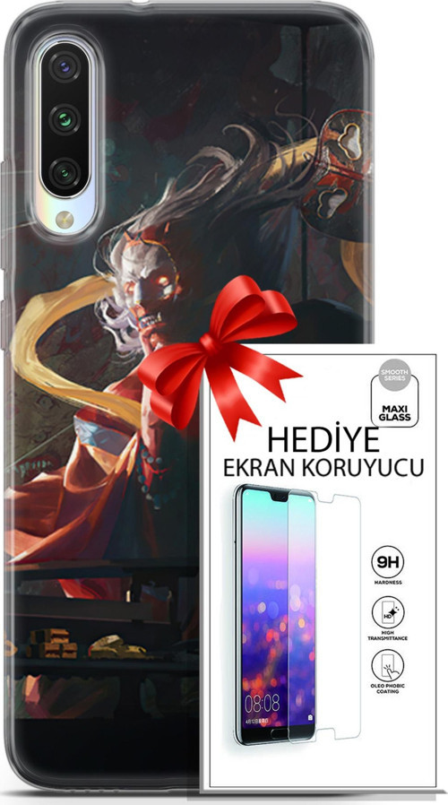 Xiaomi Mi A3 Kılıf Orijinal Seri Neo 07 Batman Vs Deathstroke Desenli Kılıf + Ön Ekran Koruyucu