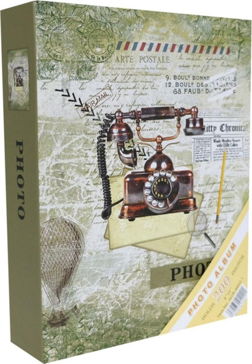 RS4602-1 Fotoğraf Albümü 10x15cm 200 Fotoğraf Kapasiteli Telefon Desenli Anı Albümü