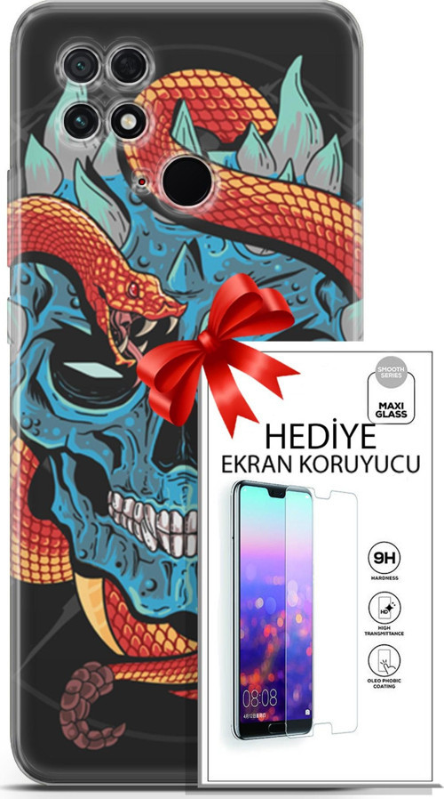 Xiaomi Poco C40 Kılıf Orijinal Seri Punky 13 Şeytan Case Kapak Ekran Koruyucu