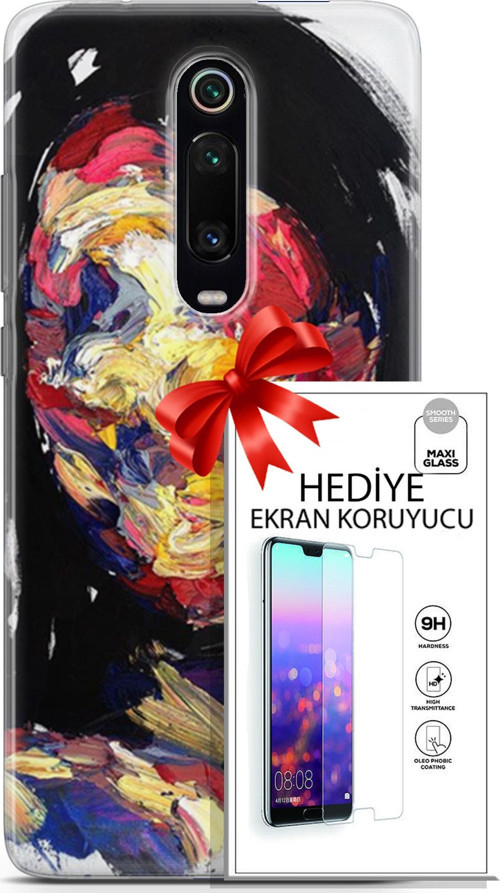 Xiaomi Mi 9T Pro Kılıf Orijinal Seri Soul 16 Karışık Çok Renkli Hediyelik Kılıf Ve Ekran Koruyucu