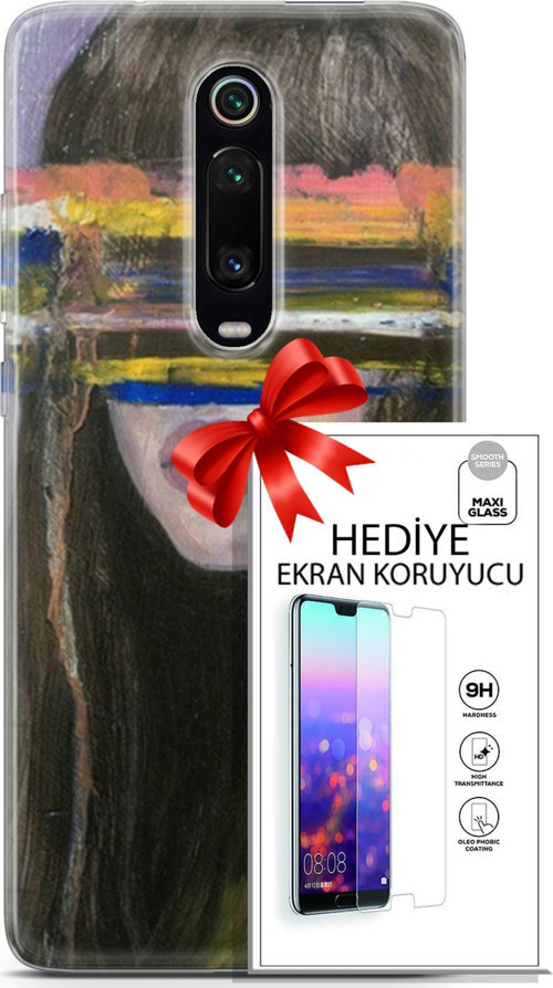 Xiaomi Mi 9T Pro Kılıf Orijinal Seri Soul 21 Gözü Maskeli Darbe Önleyici Kapak + Ön Ekran Koruyucu