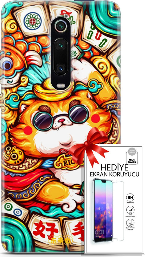 Xiaomi Mi 9T Pro Kılıf Orijinal Seri Bounce 18 Skylar Smith Parlak Kılıf + Ekran Koruyucu Full Koruma