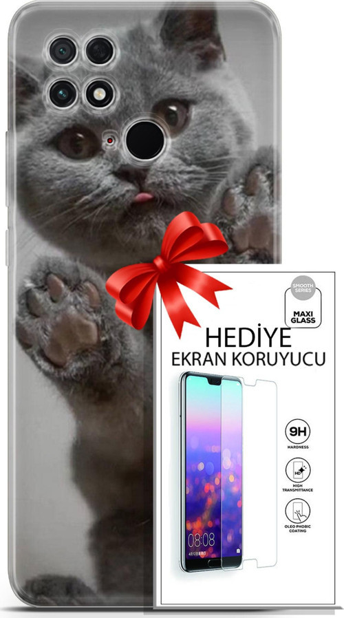 Xiaomi Poco C40 Kılıf Orijinal Seri Scotish-British 10 Yavru Scottish Full Hd Kılıf + Ekran Koruyucu