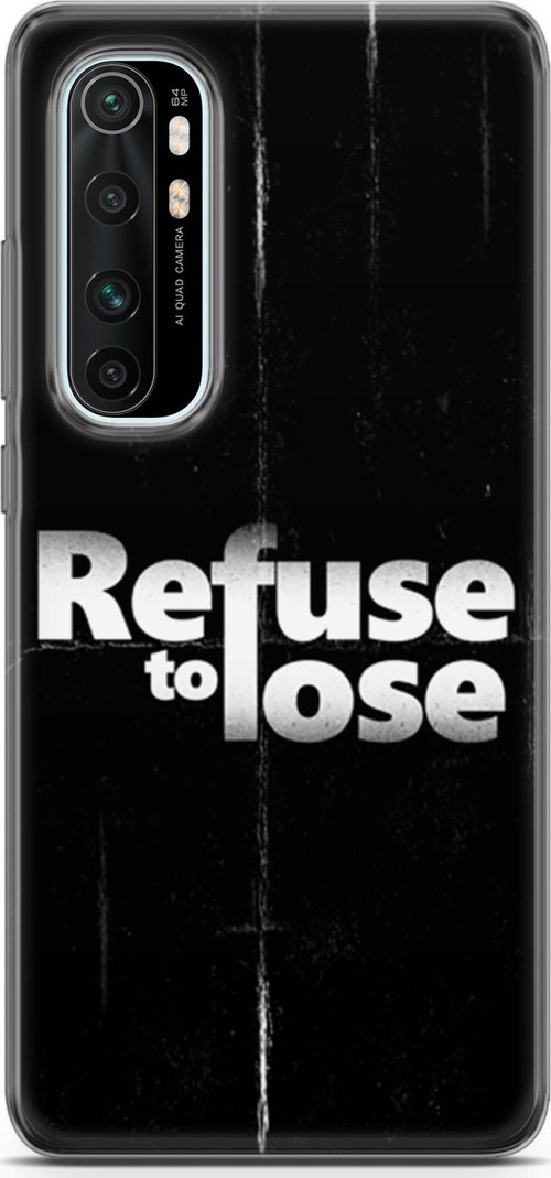 Xiaomi Mi Note 10 Lite Kılıf Orijinal Seri Typo 03 Refuse To Lose Arka Kapak