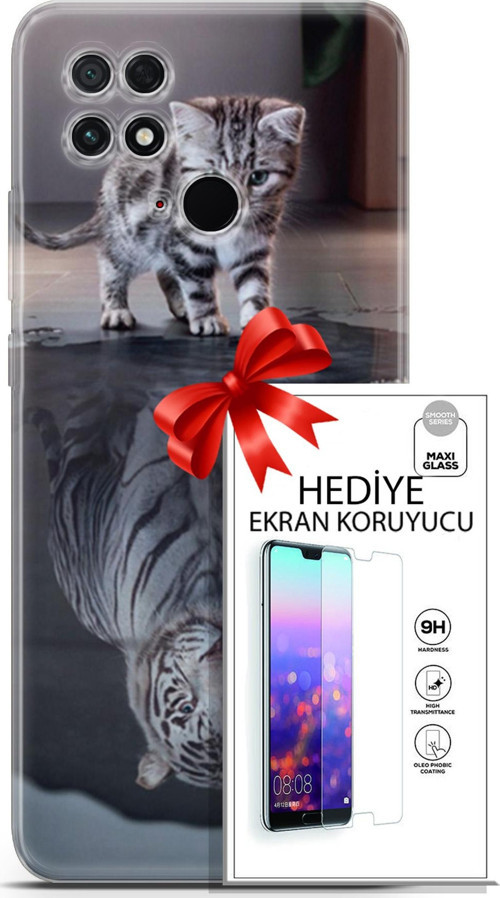 Xiaomi Poco C40 Kılıf Orijinal Seri Scotish-British 15 Yavru British Kalın Silikon + Ekran Koruyucu