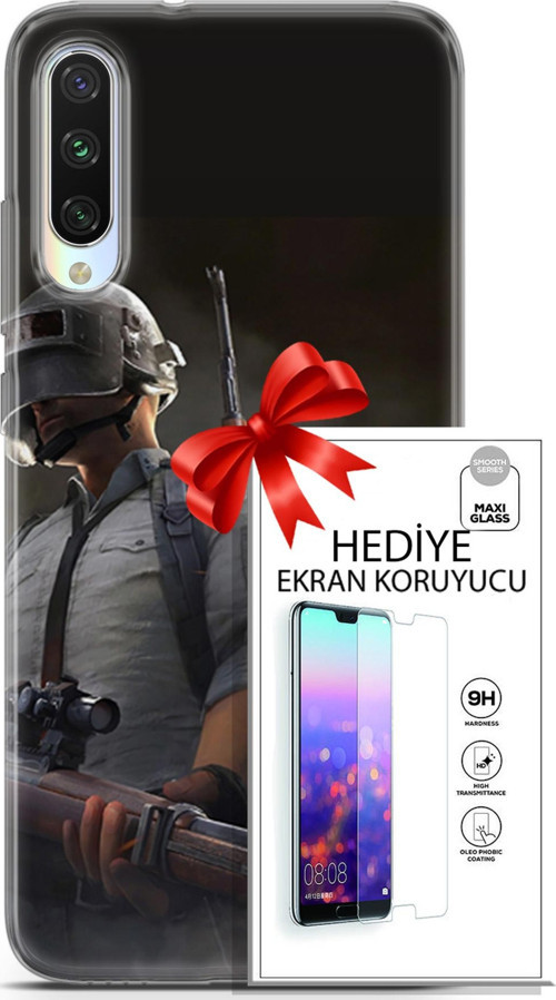 Xiaomi Mi A3 Kılıf Orijinal Seri Pubg 02 Battlegrounds Kapak Ve Ekran Koruyucu
