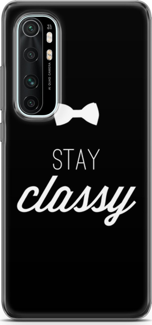 Xiaomi Mi Note 10 Lite Kılıf Orijinal Seri Typo 18 Stay Classy Parlak Kılıf