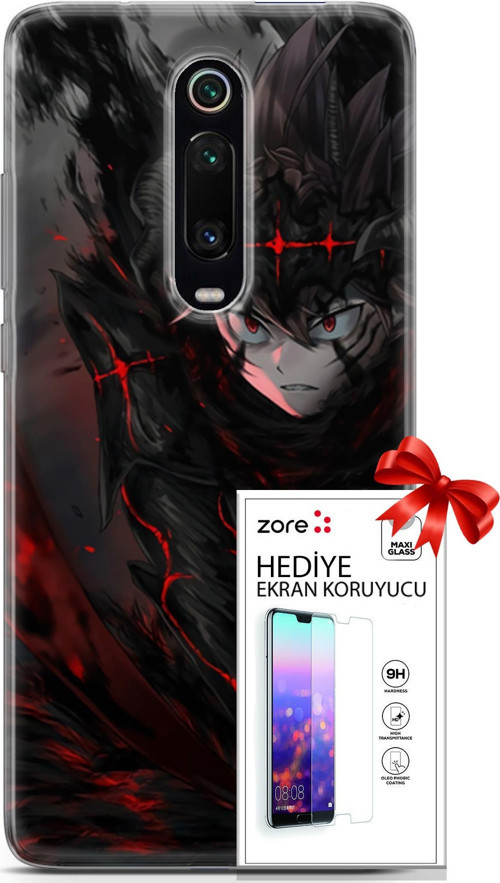 Xiaomi Mi 9T Pro Kılıf Orijinal Seri Supers 14 Asta Devil Anime Cover Kılıf + Ön Ekran Koruyucu