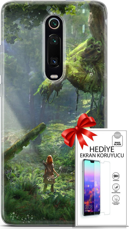 Xiaomi Mi 9T Pro Kılıf Orijinal Seri Cardano 13 Orman Case Kapak Ekran Koruyucu