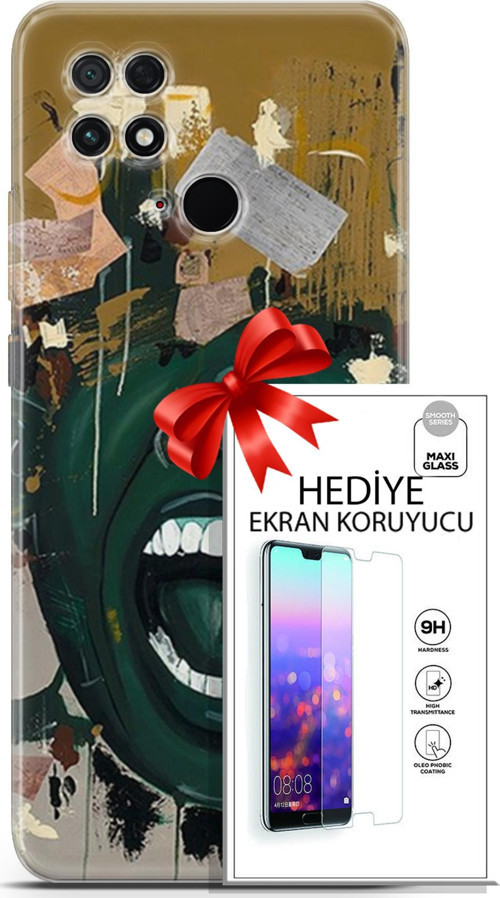 Xiaomi Poco C40 Kılıf Orijinal Seri Soul 15 Koyu Yeşil Kalın Silikon + Ekran Koruyucu
