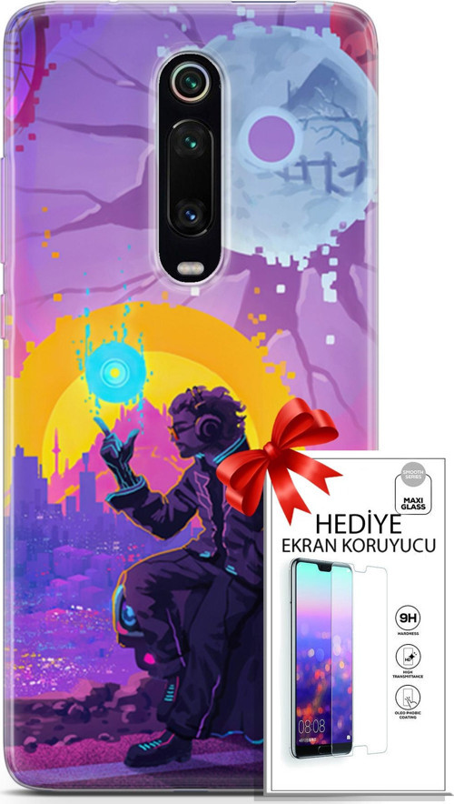 Xiaomi Mi 9T Pro Kılıf Orijinal Seri Cardano 25 Araba Soyulmayan Kılıf + Ekran Koruyucu Full Koruma