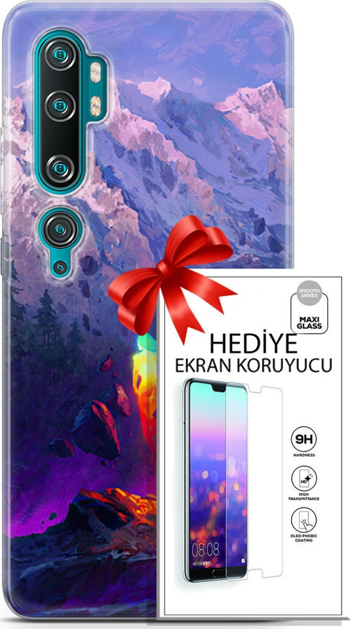 Xiaomi Mi Note 10 Kılıf Orijinal Seri Neo 24 Örümcek Adam Darbe Emici Kılıf + Ekran Koruyucu