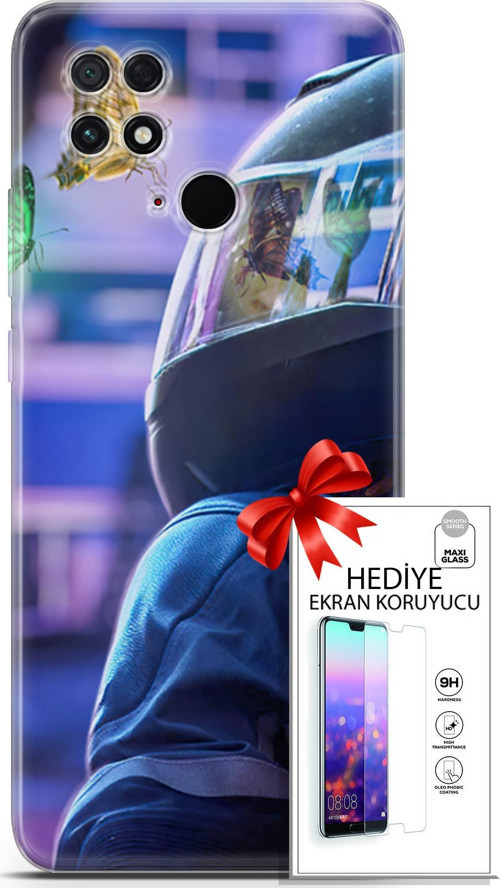 Xiaomi Poco C40 Kılıf Orijinal Seri Algorand 26 Kelebekler Soft Kapak + Ekran Koruyucu