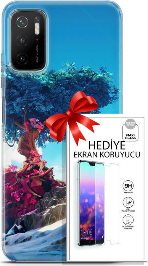 Xiaomi Poco M3 Pro 5G Kılıf Orijinal Seri Neo 04 Spiderman Silikon Kılıf + Ekran Koruyucu Full Koruma