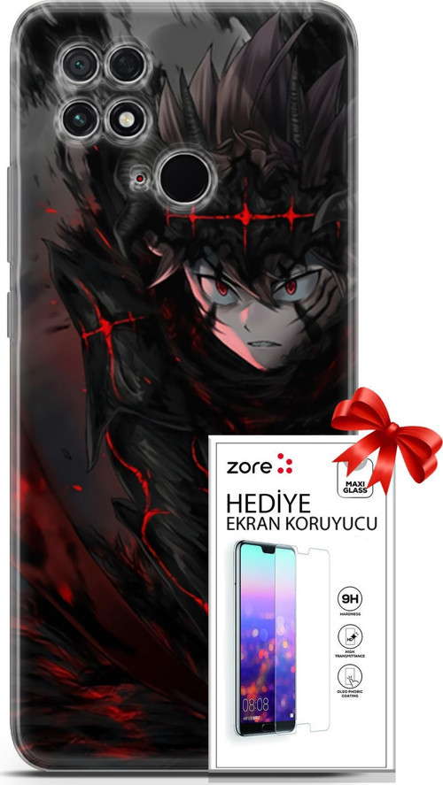 Xiaomi Poco C40 Kılıf Orijinal Seri Supers 14 Asta Devil Anime Cover Kılıf + Ön Ekran Koruyucu