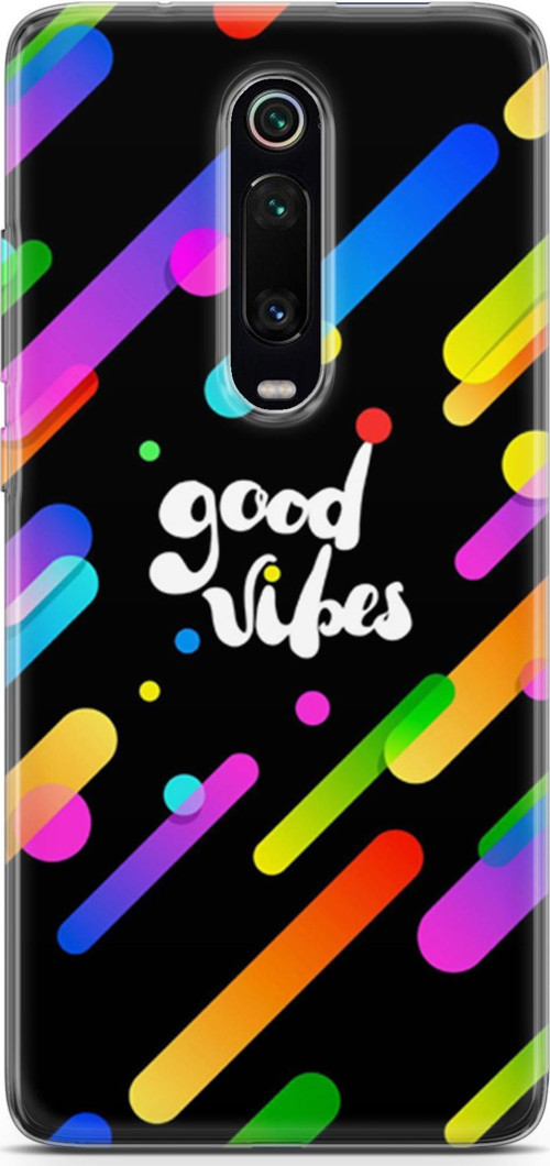 Xiaomi Mi 9T Pro Kılıf Orijinal Seri Typo 27 Good Vibes Lazer Kesim Silikon